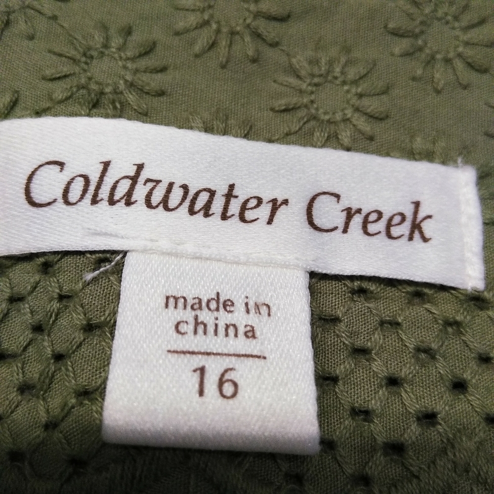 Coldwater Creek Green Top Sz 16 - Picture 9 of 10